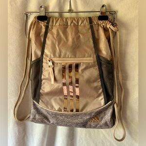 adidas Alliance 2 Rose Gold Sackpack Drawstring Bag Magic Beige Gray Backpack